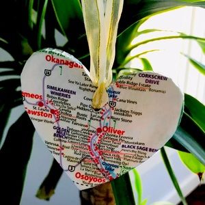 Custom made map ornament